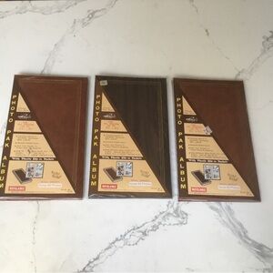 3 Pioneer Photo Album Each Holds 60 Post Style Refillable 3.5 x 5.25” NEW Brown